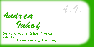 andrea inhof business card